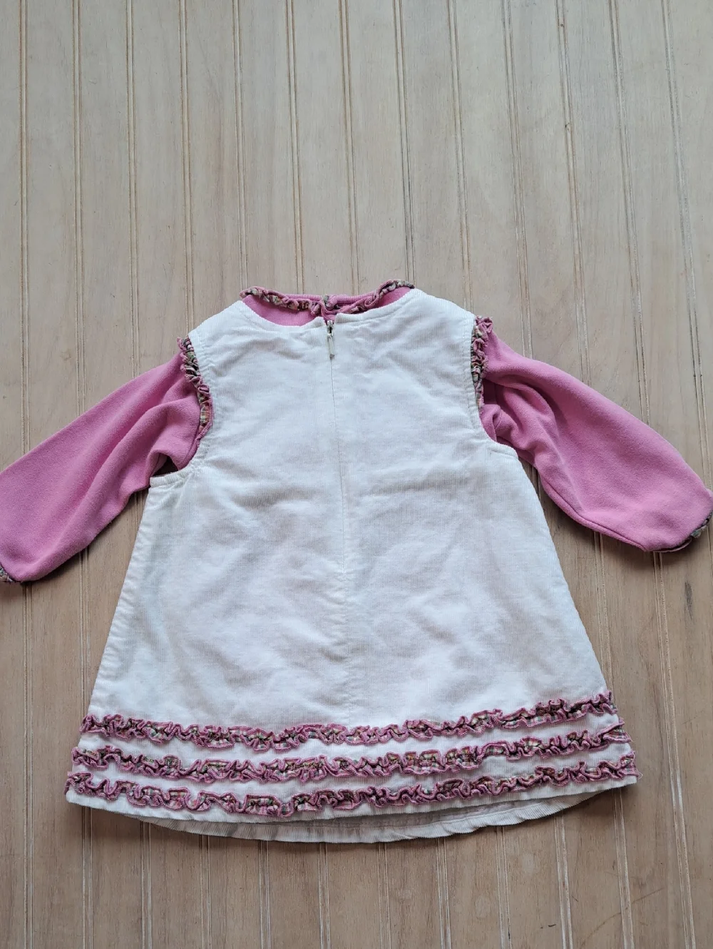 The Children's Place Corduroy Embroidered Ruffle Dress Top Set Shabby Chic